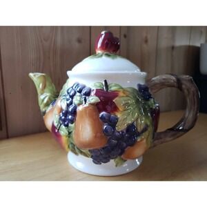 Better Homes & Gardens Sonoma Villa Teapot w/ Lid Discontinued 7.5" Ceramic